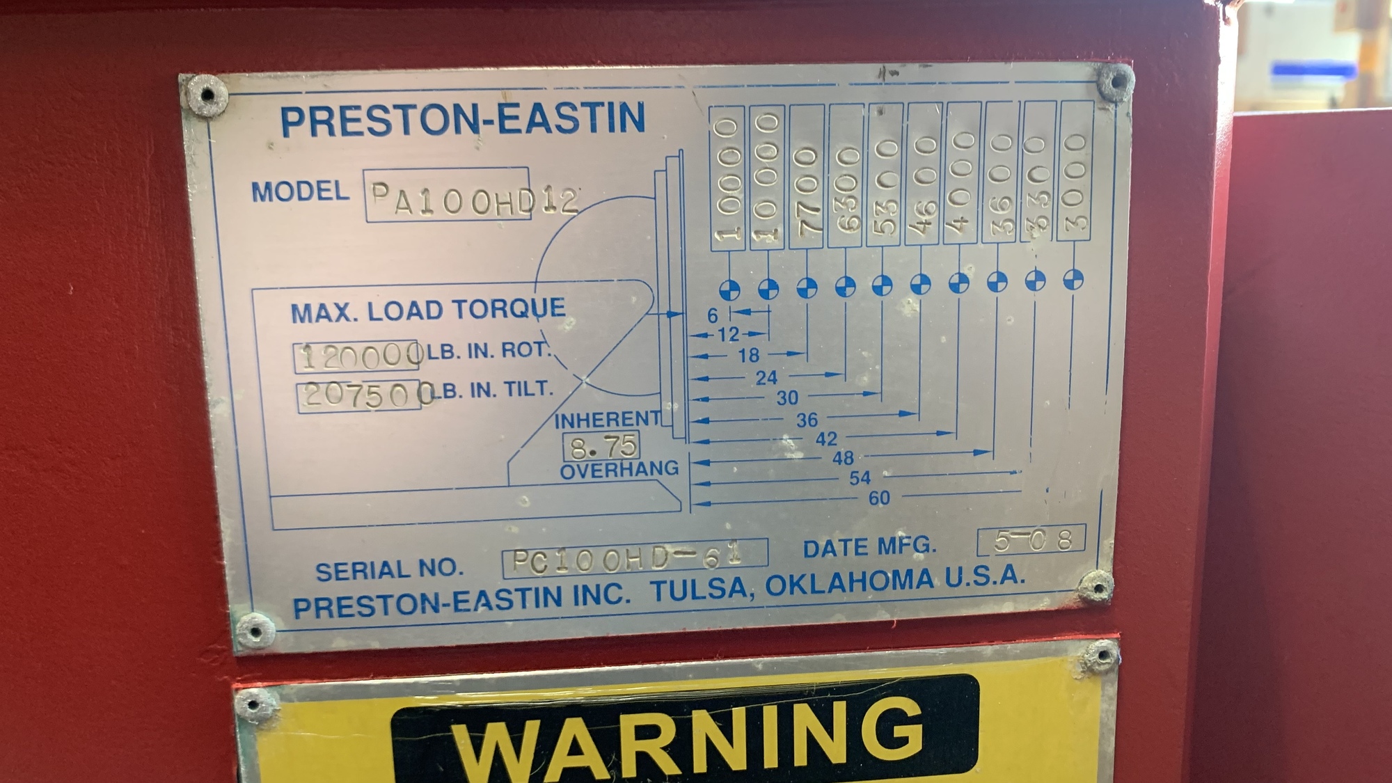 PRESTON-EASTIN PA100HD-12 WELDING POSITIONERS | KEC, Inc.